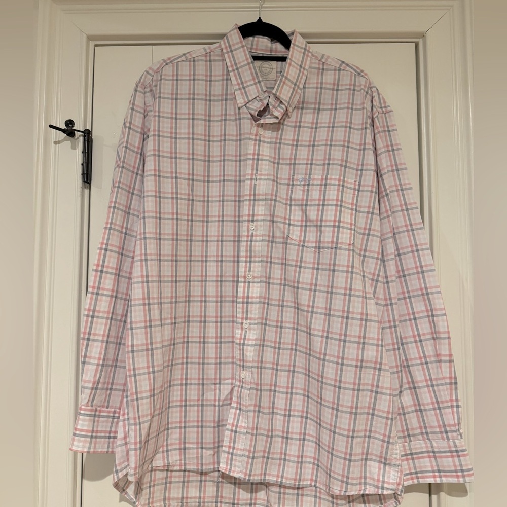 Coastal Cotton Plaid Long Sleeve Large